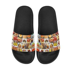 #Rossolini1# Food Men's Slide Sandals/Large Size (Model 057)