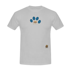 #MARKEDFORLIFE# Blue Paw Gray Men's T-Shirt