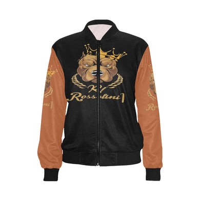#MASKOFF# B/RB Bomber Jacket for Women (Model H36)