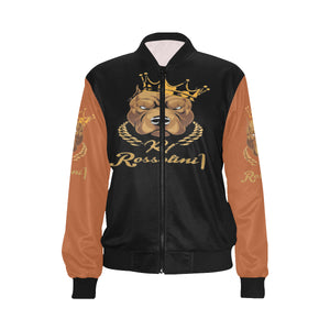 #MASKOFF# B/RB Bomber Jacket for Women (Model H36)