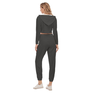 Rossolini1 Asphalt Women's Crop Hoodie Sports Sets