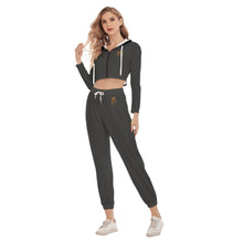 Rossolini1 Asphalt Women's Crop Hoodie Sports Sets