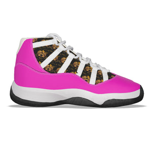 Rossolini1 Hot Pink Women's High Top Basketball Shoes