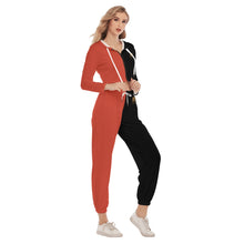 Rossolini1 Pantone/Black Women's Crop Hoodie Sports Sets