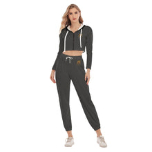 Rossolini1 Asphalt Women's Crop Hoodie Sports Sets