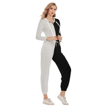Rossolini1 White/Black Women's Crop Hoodie Sports Sets