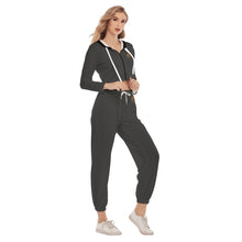 Rossolini1 Asphalt Women's Crop Hoodie Sports Sets