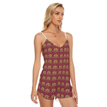 Rossolini1 Candy Apple Red Women's V-neck Cami Romper