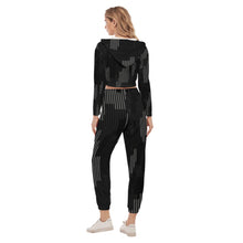 Rossolini1 Black Camo Women's Crop Hoodie Sports Sets