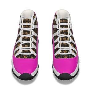 Rossolini1 Hot Pink Women's High Top Basketball Shoes