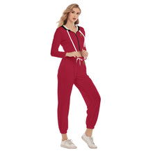 Rossolini1 Red Women's Crop Hoodie Sports Sets