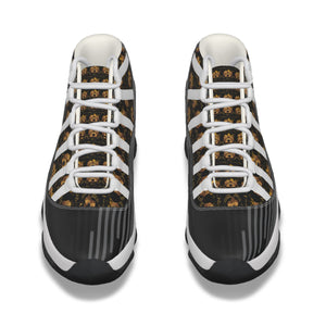 Rossolini1 Black Camo Women's High Top Basketball Shoes