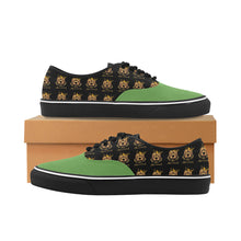 #Rossolini1# Grass Green Classic Women's Canvas Low Top Shoes/Large (Model E001-4)