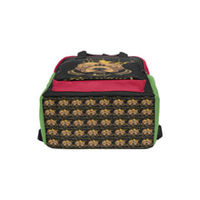 #Rossolini1# Red/Black/Green 2 Twin Handle Backpack (Model 1732)