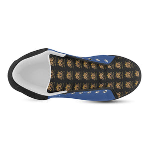 #Rossolini1# TimeLess Royal Blue Men's Chukka Canvas Shoes (Model 003)
