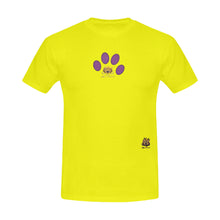 #MARKED FOR LIFE# Purple Paw Yellow Men's T-Shirt