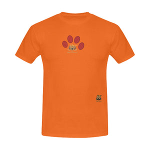 #MARKEDFORLIFE# Red Paw Orange Men's T-Shirt