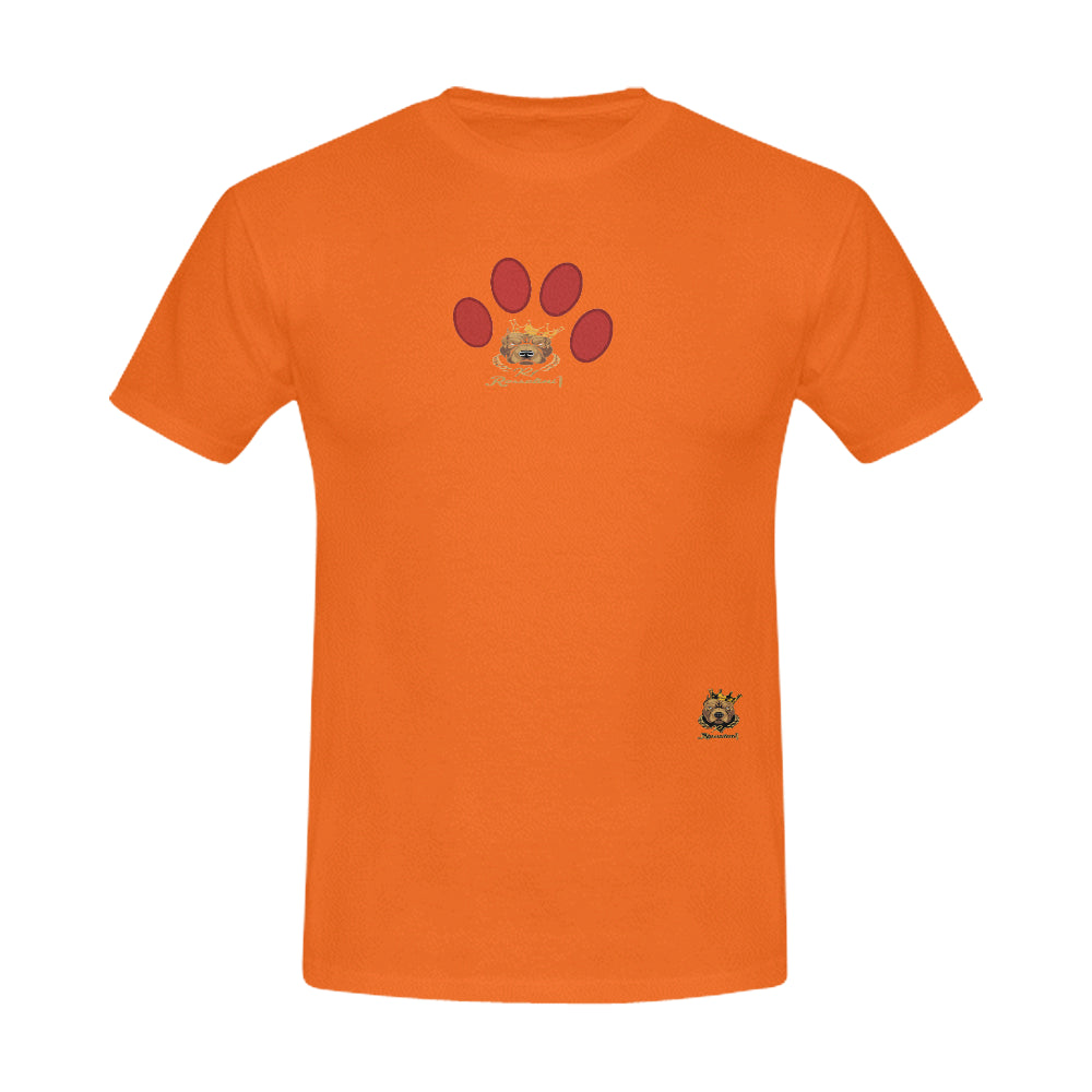 #MARKEDFORLIFE# Red Paw Orange Men's T-Shirt