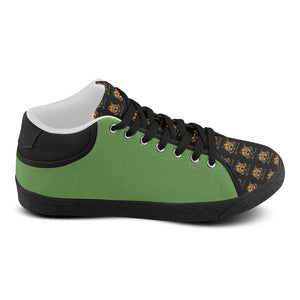 #Rossolini1# TimeLess Grass Green Men's Chukka Canvas Shoes (Model 003)