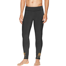 #Rossolini1# Ankles Charcoal All Over Print Meggings (Model L38)