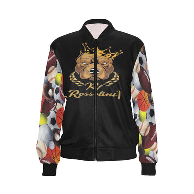 #Rossolini1# In Your Face BALLIN Bomber Jacket for Women (Model H36)