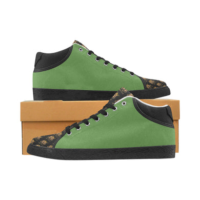 #Rossolini1# TimeLess Grass Green Men's Chukka Canvas Shoes (Model 003)