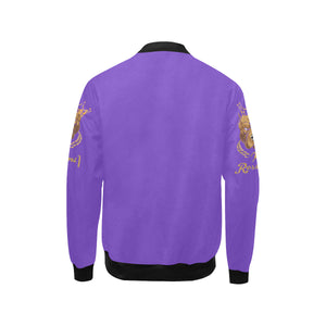 #MASKOFF# Purple Kids' Bomber Jacket (Model H40)