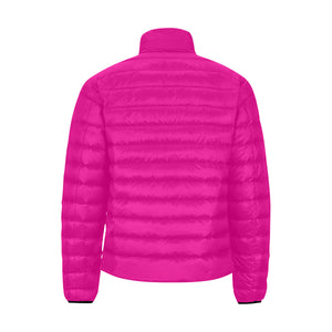 #Rossolini1# Hot Pink Stand Collar Padded Jacket (Model H41)