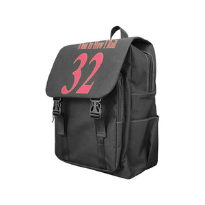 #This Is How I Roll# 32 Red/Gold Casual Shoulders Backpack (Model 1623)