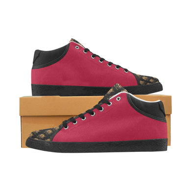 #Rossolini1# TimeLess Red Men's Chukka Canvas Shoes (Model 003)