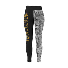 #Rossolini1# TheName SnakeSkin IMG Plus Size High Waist Leggings (Model L44)