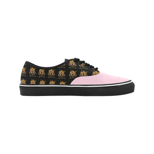 #Rossolini1# Light Pink Classic Women's Canvas Low Top Shoes/Large (Model E001-4)