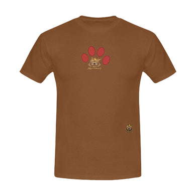 #MARKEDFORLIFE# Red Paw Brown Men's T-Shirt