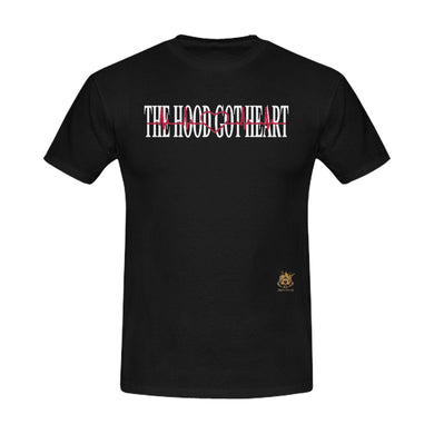 #THE HOOD GOT HEART# Black T-Shirt