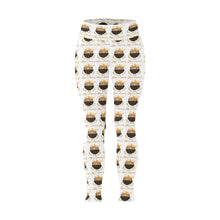 #Rossolini1# MaskOn White Plus Size High Waist Leggings (Model L44)