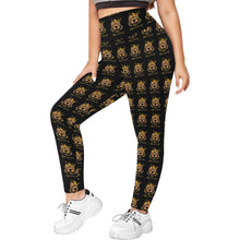 #Rossolini1# MaskOff Black Plus Size High Waist Leggings (Model L44)