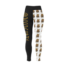#Rossolini1# TheName MaskOff White Right Plus Size High Waist Leggings (Model L44)