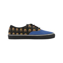 #Rossolini1# Royal Blue Classic Women's Canvas Low Top Shoes/Large (Model E001-4)