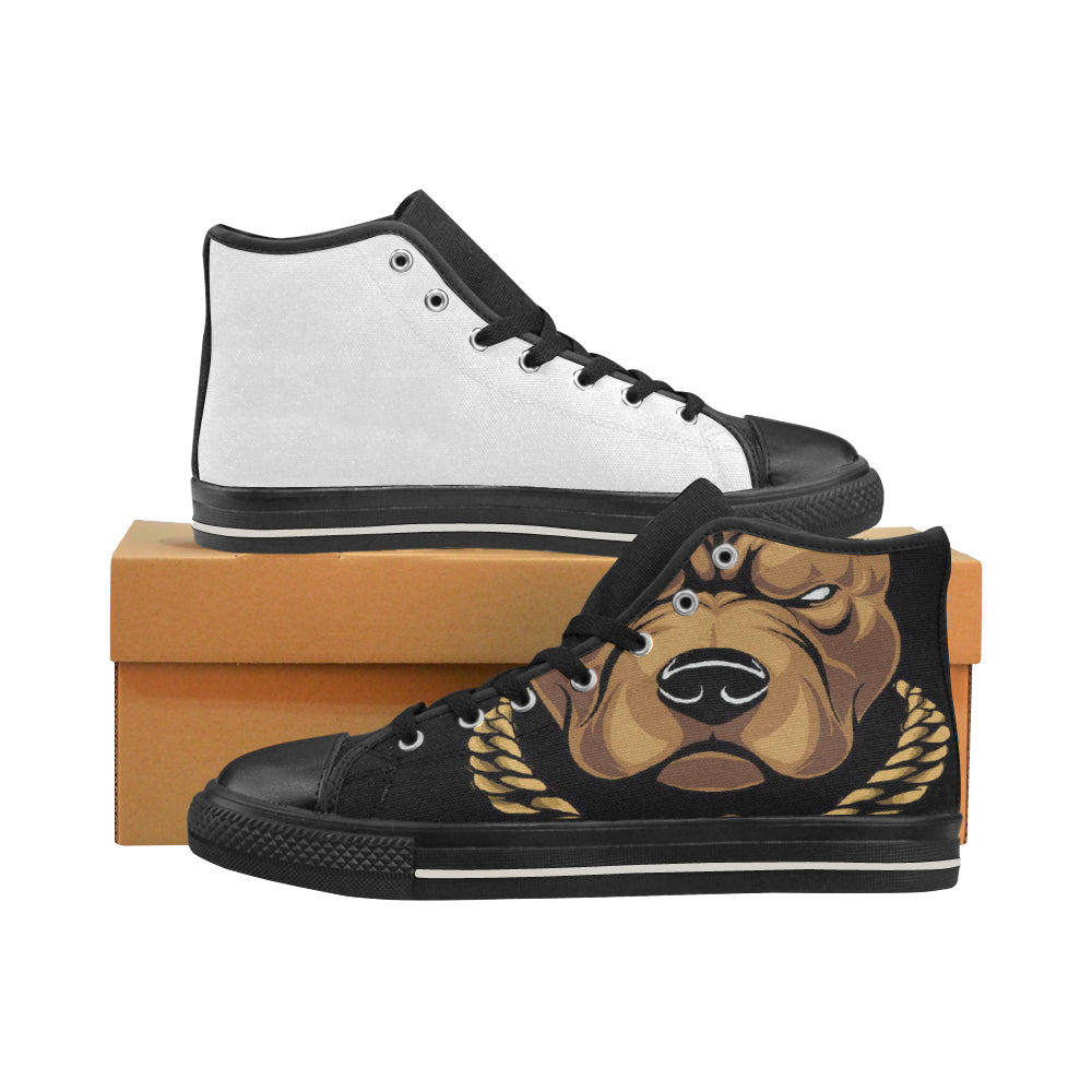 #Rossolini1# InSider White Men’s Classic High Top Canvas Shoes (Model 017)
