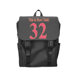 #This Is How I Roll# 32 Red/Gold Casual Shoulders Backpack (Model 1623)