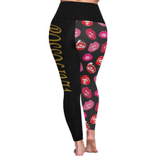 #Rossolini1# TheName LIPS Plus Size High Waist Leggings (Model L44)