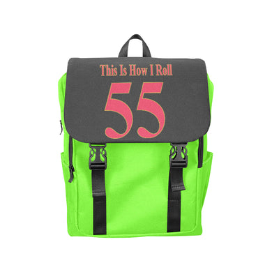 #This Is How I Roll# 55 Red/Gold Casual Shoulders Backpack (Model 1623)