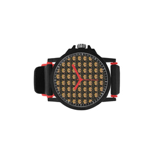 #Rossolini1# Mask Off Red Hours/Seconds Unisex Silicone Strap Plastic Watch (Model 316)