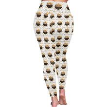 #Rossolini1# MaskOn White Plus Size High Waist Leggings (Model L44)