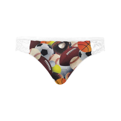 #BALLIN# White Women's Lace Panty (Model L41)