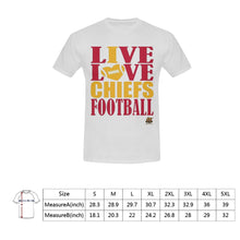 #Rossolini1# Live Love Chiefs Football White T-Shirt