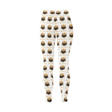 #Rossolini1# MaskOn White Plus Size High Waist Leggings (Model L44)
