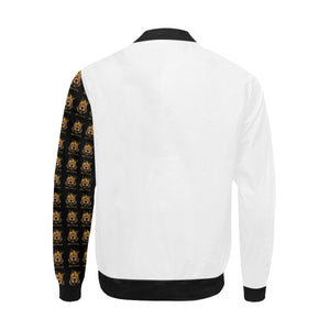 #Rossolini1# All Left White All Over Print Bomber Jacket for Men (Model H31)