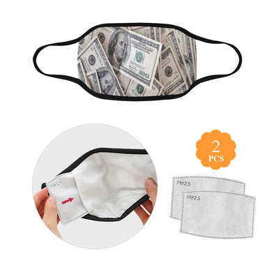 #Money By The Ton# Mouth Mask in One Piece (2 Filters Included) (Model M02)
