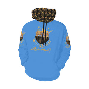 #MASK ON# Blue Hoodie for Women (Model H13)